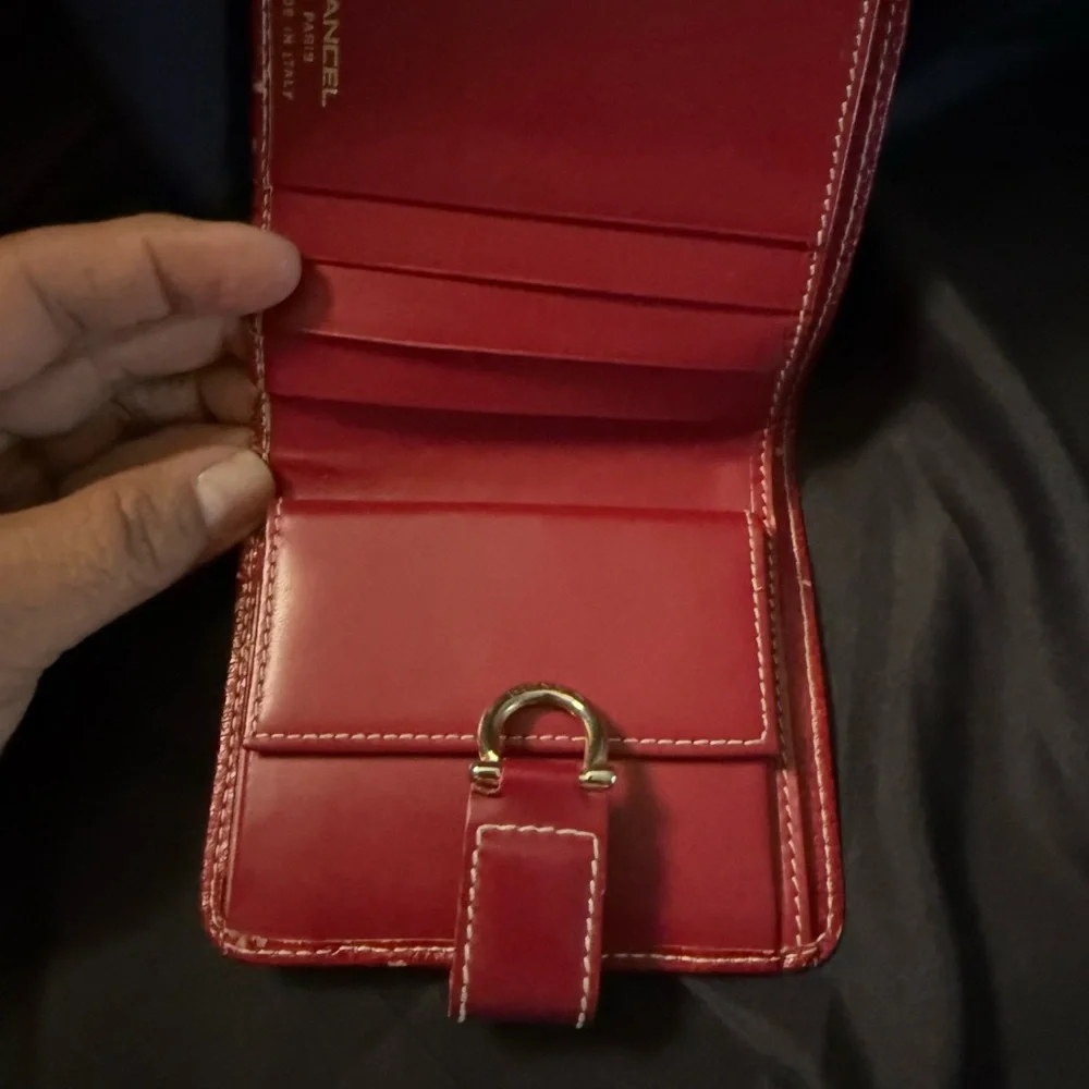 Lancel 90S Leather Distressed Wallet Vintage - Picture 13 of 16